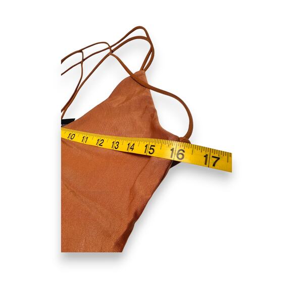 NWT Fashion Nova Nina Rust Double-Lined Body-con Dress Size Large - Picture 8 of 9